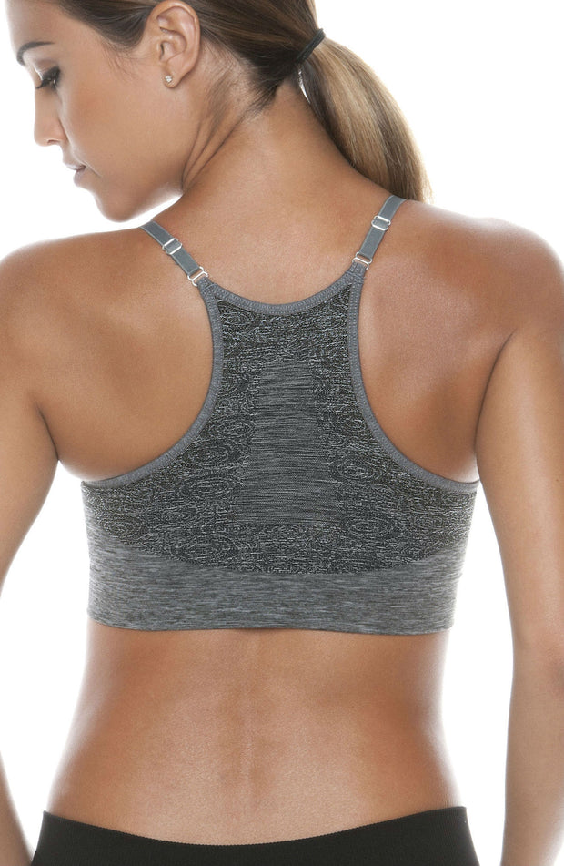 Control Body - Breathable Sports Bra - Melange/Grey