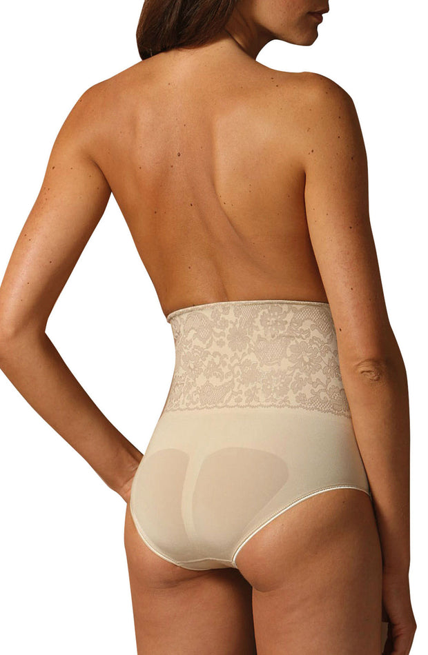 Control Body - Shaping Brief With Screen Print Lace - Skin