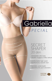 Gabriella - High Waisted Secret Shaper Tights - Black