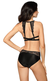 Roza Zoje Brief with Sheer Sides and Glitter Leopard Print