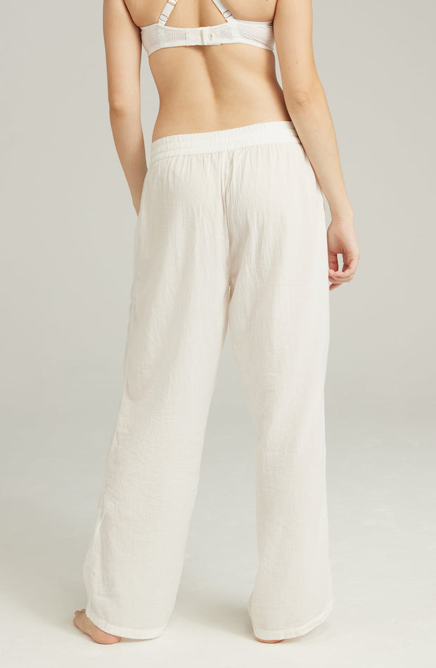 Nudea Organic White Cotton Pyjama Trousers