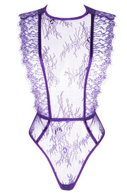 Beauty Night Exquisite and Sexy Purple Lace Teddy