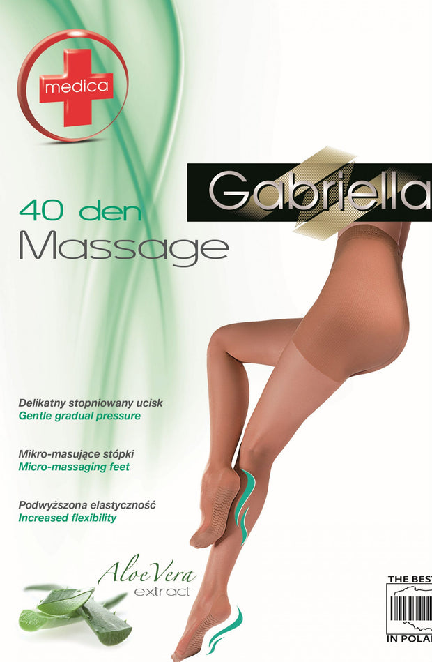 Gabriella - Foot Massage Tights - Beige