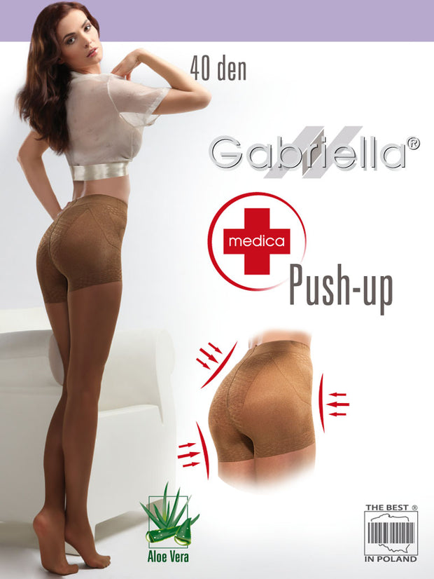 Gabriella Classic Push Up Beige Tights