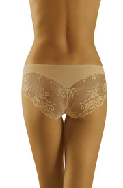 Wolbar Aria Classy Brief with Floral Lace Back Beige
