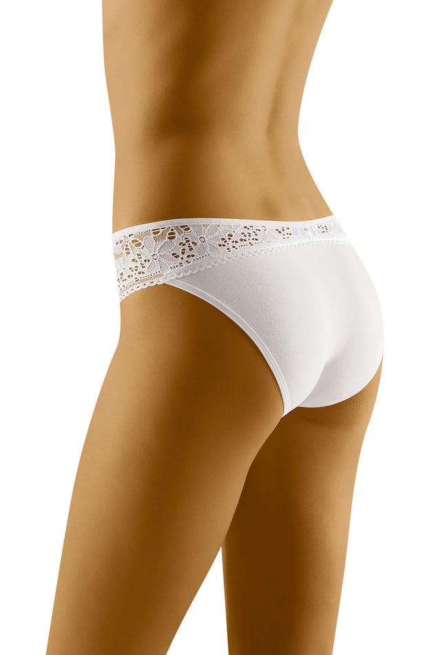 Wolbar Eco-Tu Fabulous White Brief with Beautiful Cut-Out Lace Detailing