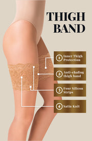 Gabriella - Lace Thigh Bands Beige