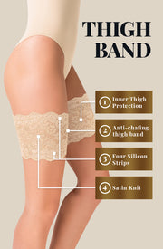 Gabriella - Lace Thigh Bands Ivory