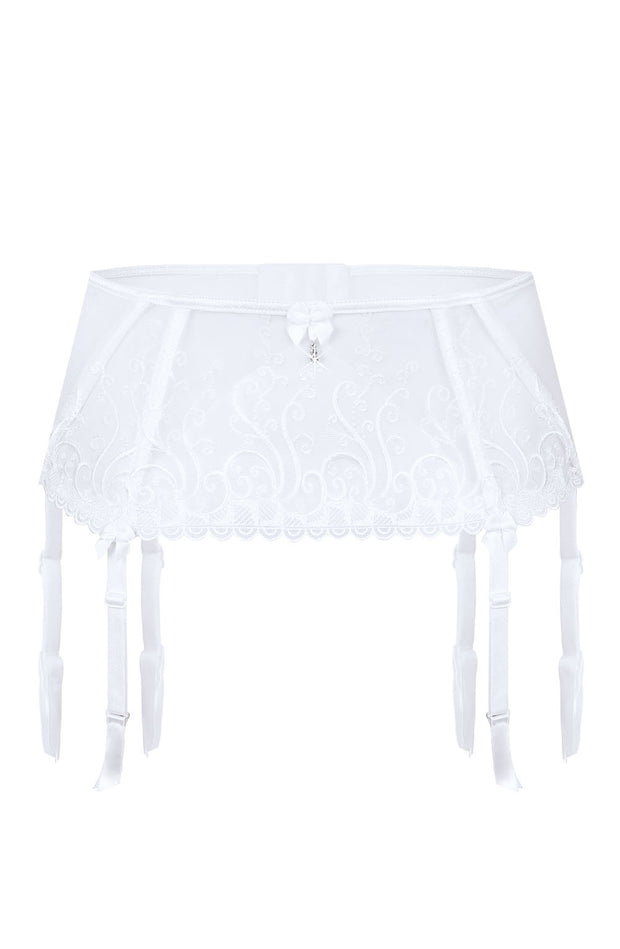 Roza Anuk Embroidered Suspender Belt with Jewel Detail