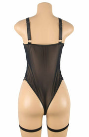 YesX - Black Lace Detail Body Suit Plus Size