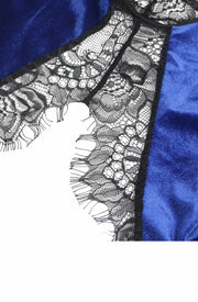 YesX - Blue Gartered Babydoll Thong Set Plus Size