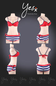 YesX Striking 3-Piece Red Bikini Set