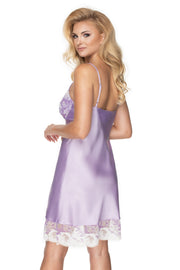 Irall Andromeda Nightdress Lavender in Lavender and Cream Lace