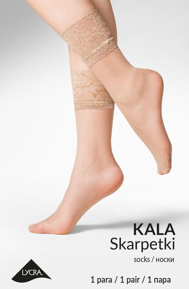 Gabriella Kala Black Patterned Socks