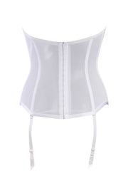 Gracya White Boned Corset with Embroidery Detail