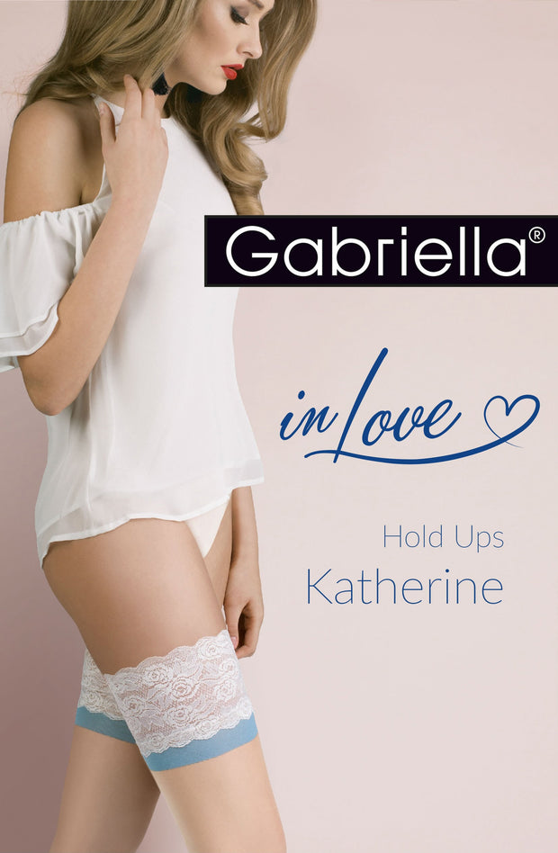 Gabriella - Katherine Sexy Lace Hold ups Natural/Blue/Champagne