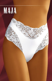 Wolbar Maja White Full Brief with Lovely Lace