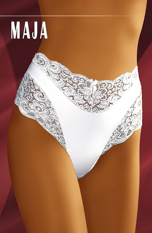 Wolbar Maja White Full Brief with Lovely Lace