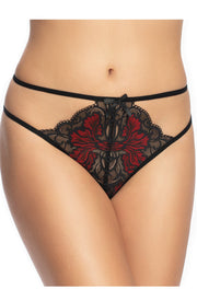 Irall Erotic Oriana Babydoll Set in Red and Black Lace