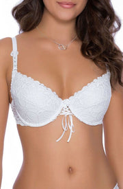 Roza Damaris Chic Push-Up Bra with Ribbon Detail and Decorative Accents