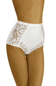 Wolbar - High Waisted Floral Lace Brief White