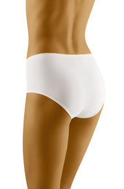 Wolbar Hula White Hula High-Elegance Brief with Elastic Mesh and Striped Knitted Fabric